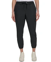 Dkny Sport Women's Cotton Drawstring Cargo Joggers