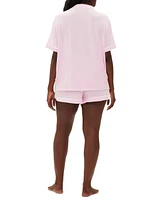 Gap Women's 2-Pc. Notched-Collar Short Pajamas Set