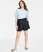 On 34th Women's Paperbag-Waist Belted Shorts