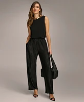 Donna Karan New York Women's Pull-On Pleated Wide Leg Pants
