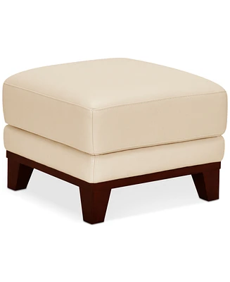 Jeddo 25" Leather Ottoman, Created for Macy's