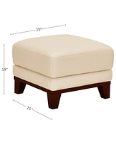 Jeddo 25" Leather Ottoman, Created for Macy's