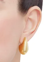 Polished Medium Teardrop Sculptural Earrings in 14k Gold, 30mm