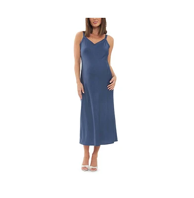 Ripe Maternity Harlow Slip Dress Deep Blue