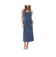 Ripe Maternity Harlow Slip Dress Deep Blue