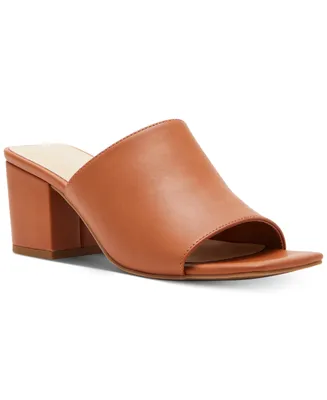 Madden Girl Taz Square-Toe Block-Heel Mules