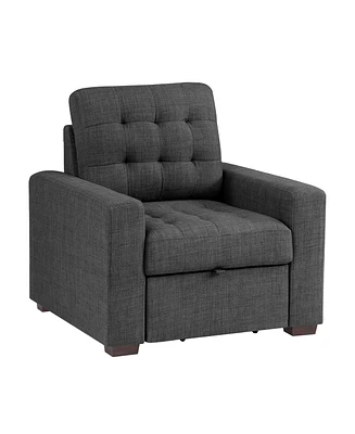White Label Bonita 38" Chair with Pull-Out Ottoman