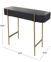 Rosemary Lane 42" x 16" x 30" Wooden Gold-Tone Metal Legs Console Table