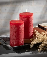 Vance Kitira 6" Timber Pillar Candles, Set of 2