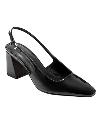 Marc Fisher Women's Lethe Block Heel Pointy Toe Dress Pumps
