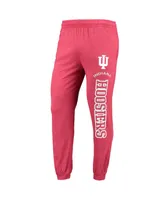 Men's Concepts Sport Crimson, Heather Charcoal Indiana Hoosiers Meter Long Sleeve Hoodie T-shirt and Jogger Pajama Set