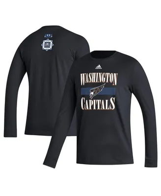 Men's adidas Black Washington Capitals Reverse Retro 2.0 Fresh Playmaker Long Sleeve T-shirt