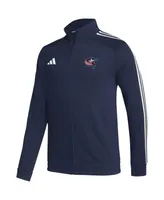 Men's adidas Navy Columbus Blue Jackets Raglan Full-Zip Track Jacket