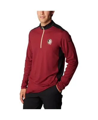 Men's Columbia Garnet Florida State Seminoles Tech Trail Omni-Shade Quarter-Zip Top