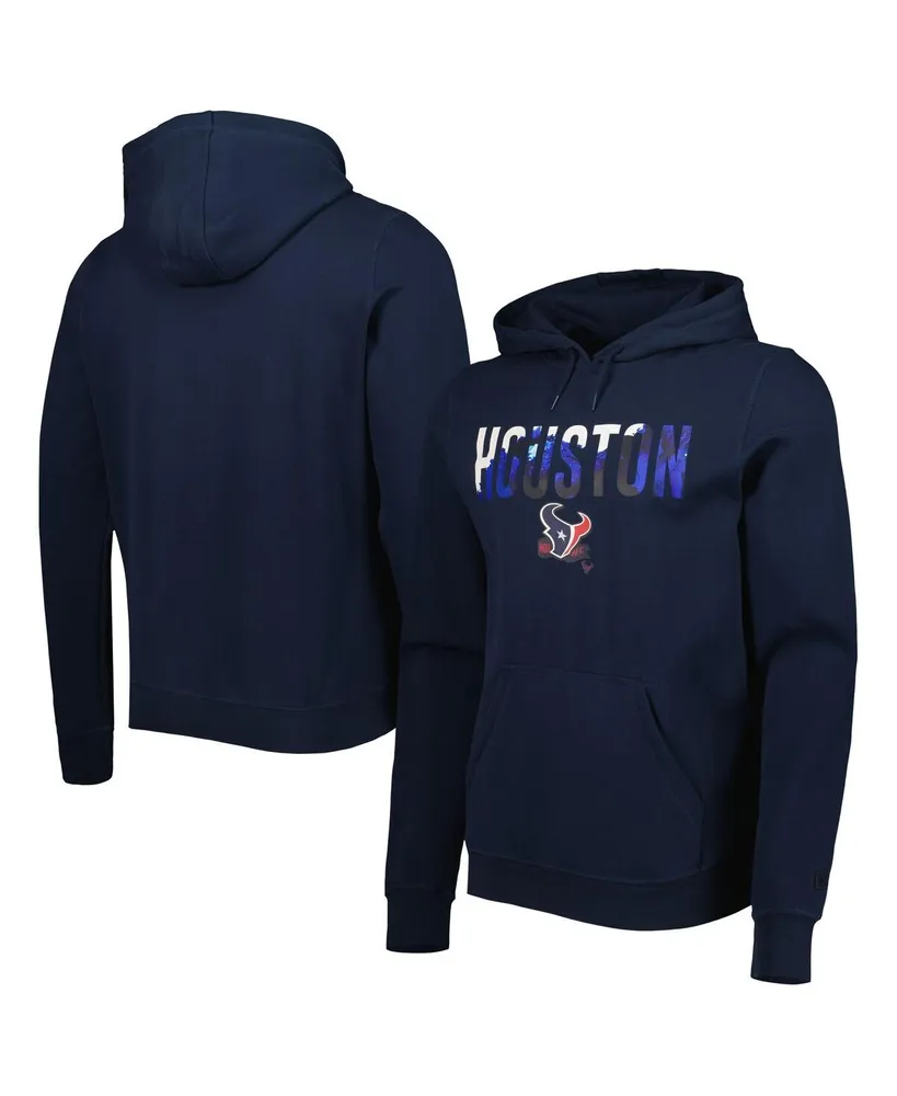 Men's New Era Navy Houston Texans Ink Dye Pullover Hoodie