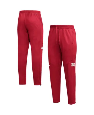 Men's adidas Scarlet Nebraska Huskers 2023 Travel Aeroready Tapered Pants