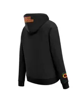 Women's Pro Standard Black Chicago Blackhawks Classic Chenille Pullover Hoodie