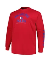 Men's Fanatics Royal, Red Philadelphia 76ers Big and Tall Short Sleeve Long T-shirt Set