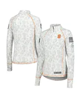 Women's Colosseum Camo Syracuse Orange Oht Military-Inspired Appreciation Officer Arctic Lightweight Quarter-Zip Top