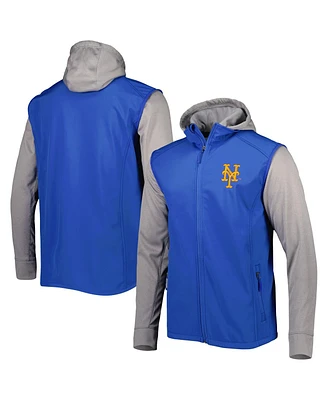 Men's Dunbrooke Royal, Heather Gray New York Mets Alpha Full-Zip Jacket