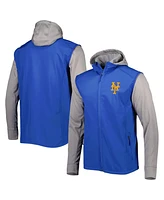 Men's Dunbrooke Royal, Heather Gray New York Mets Alpha Full-Zip Jacket