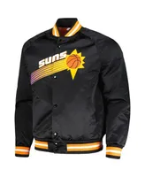 Men's Mitchell & Ness Phoenix Suns Hardwood Classics Throwback Wordmark Raglan Full-Snap Jacket