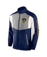 Men's Fanatics Navy La Galaxy Net Goal Raglan Full-Zip Track Jacket