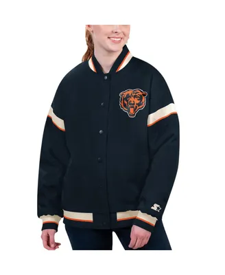 Women's Starter Navy Chicago Bears Tournament Full-Snap Varsity Jacket