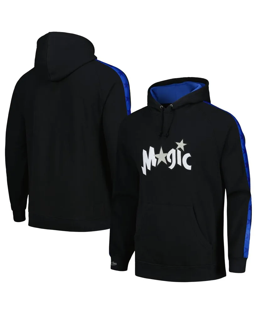 Men's Mitchell & Ness Black Orlando Magic Hardwood Classics Nights Raglan Pullover Hoodie