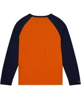 Men's Mitchell & Ness Orange Illinois Fighting Illini Legendary Slub Raglan Long Sleeve T-shirt