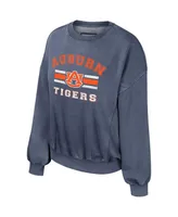 Women's Colosseum Navy Auburn Tigers Audrey Washed Pullover Sweatshirt