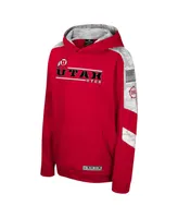 Big Boys and Girls Colosseum Red Utah Utes Oht Military-Inspired Appreciation Cyclone Digital Camo Pullover Hoodie