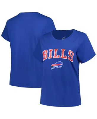 Women's Fanatics Royal Buffalo Bills Plus Size Arch Over Logo T-shirt