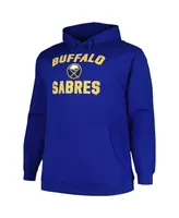 Men's Profile Royal Buffalo Sabres Big and Tall Arch Over Logo Pullover Hoodie