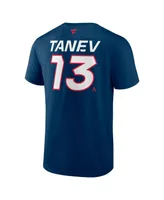 Men's Fanatics Brandon Tanev Deep Sea Blue Seattle Kraken 2024 Nhl Winter Classic Authentic Pro Name and Number T-shirt