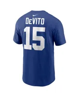 Big Boys Nike Tommy DeVito Royal New York Giants Player Name and Number T-shirt