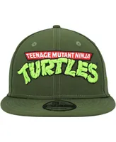 Men's New Era Green Teenage Mutant Ninja Turtles Wordmark Trucker 9FIFTY Snapback Hat