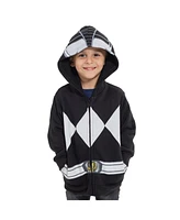 Power Rangers Blue Ranger Red Black Fleece Zip Up Hoodie Toddler| Child Boys