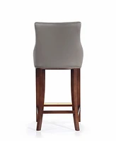 Manhattan Comfort Shubert Leatherette Upholstered Beech Wood Barstool