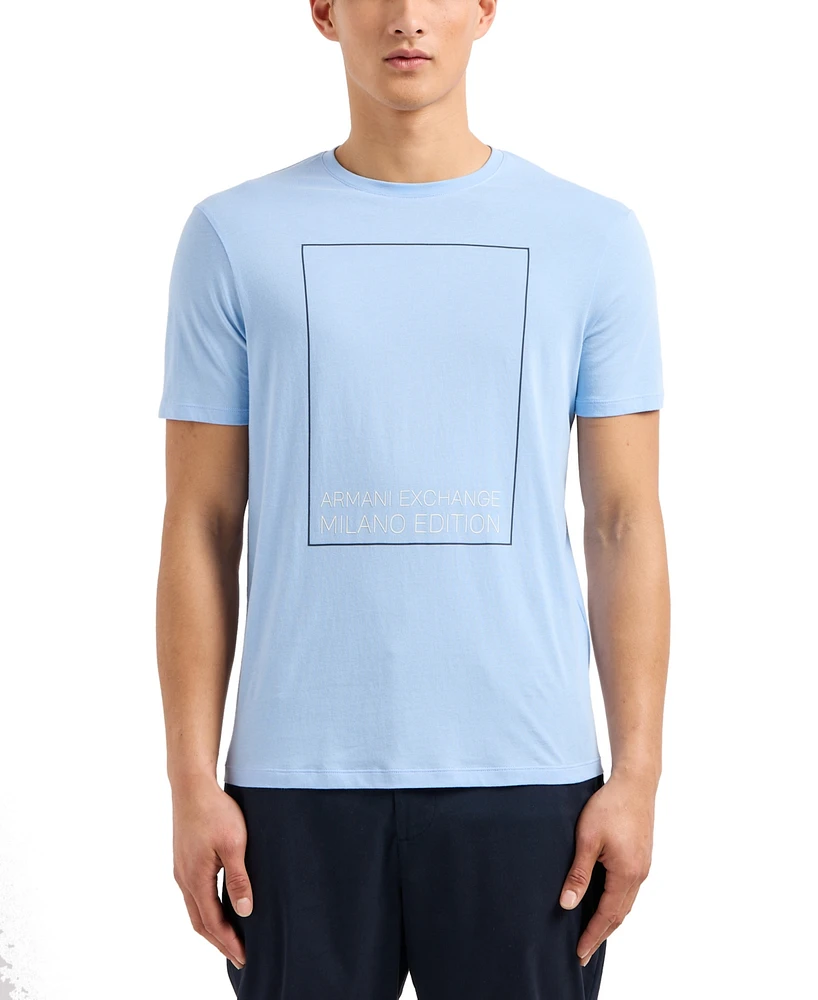 A|X Armani Exchange Men's Regular-Fit Limited Edition Milano Box Logo T-Shirt