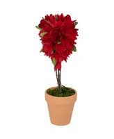 Northlight 14.5" Artificial Mixed Floral Valentine's Day Potted Topiary