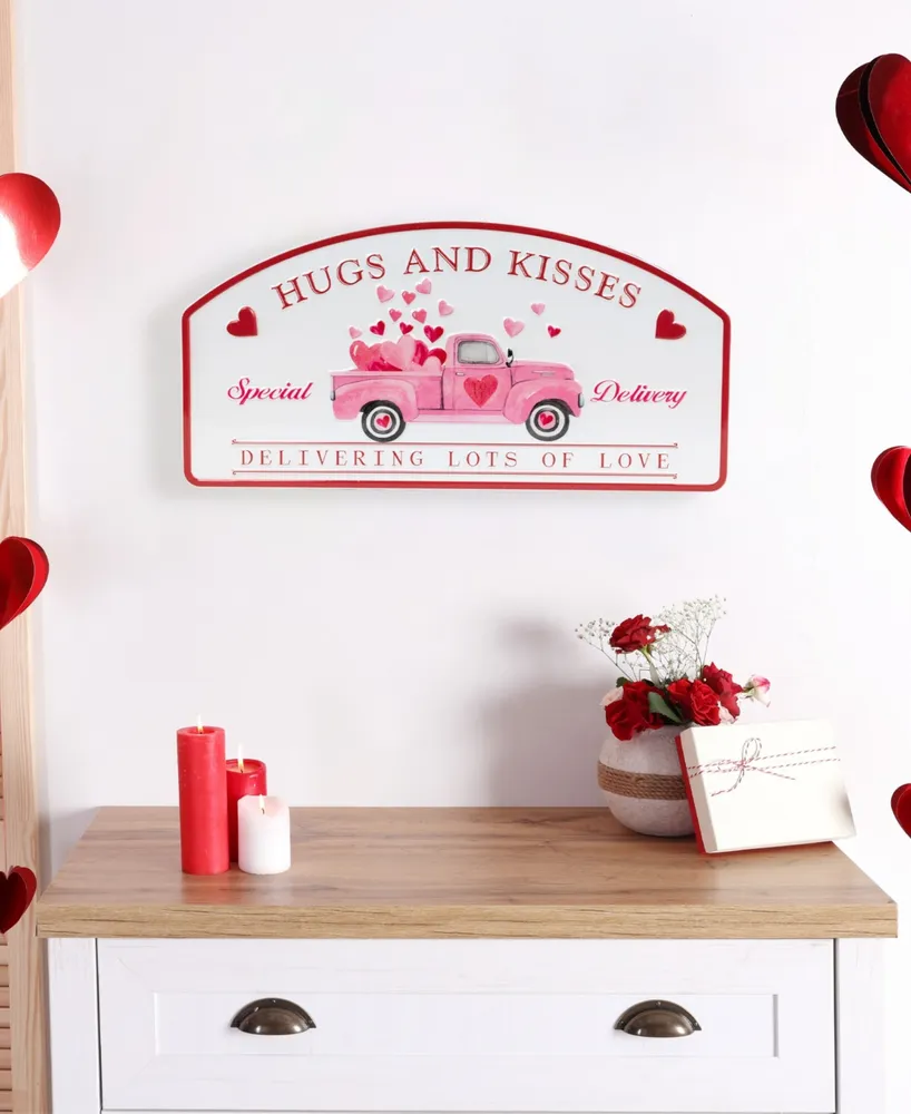 Northlight 15.75" Hugs and Kisses Valentine's Day Wall Sign