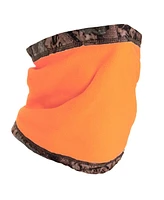 Muk Luks Men's Unisex Reversible Fleece Neck Gaiter, Grey/Orange, One Size