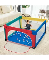 Large Safety Play Center Yard with 50 Balls for Baby Infant/Toddler - Multi