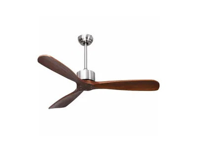52 Inch Modern Ceiling Fan Indoor Outdoor Brushed Finish with Remote