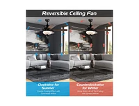 52 Inch Ceiling Fan with 3 Wind Speeds and 5 Reversible Blades