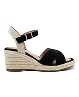 Easy Spirit Women's Shandra Ankle Strap Round Toe Wedge Sandals