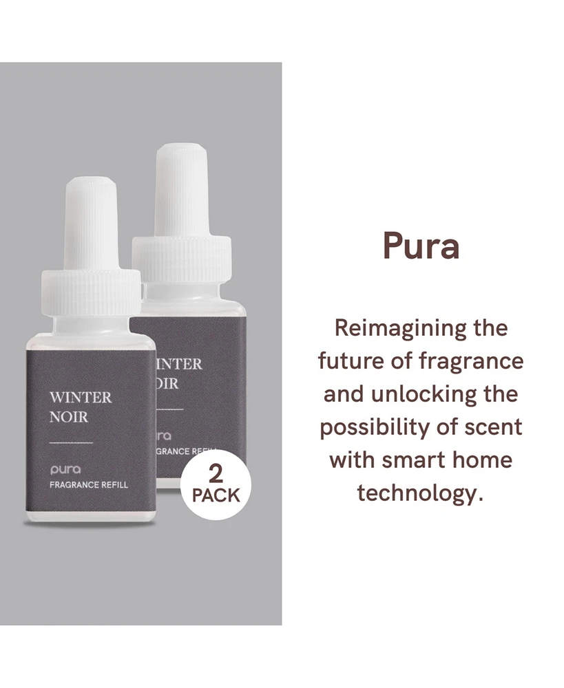 Pura Winter Noir Smart Home Air Diffuser Fragrance - Smart Home Scent Refill - Up to 120-Hours of Premium Fragrance per Refill