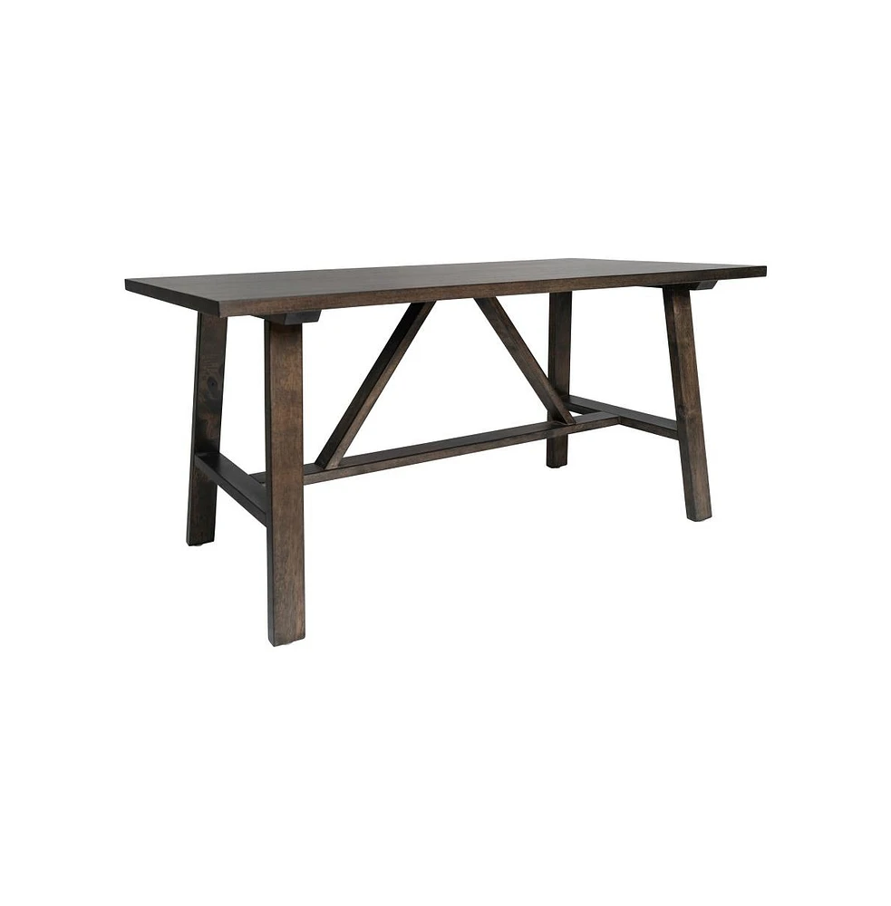 Mabel Farmhouse Trestle Coffee Table, Solid Wood Rustic Accent Table