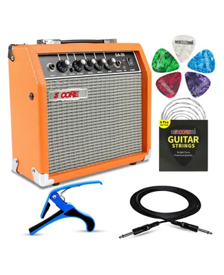 5 Core Guitar Amplifier Mini Bass Electric Guitar Amp 20W Portable Guitar Amp w Aux Input Volume Bass Treble Control -Ga 20 Org